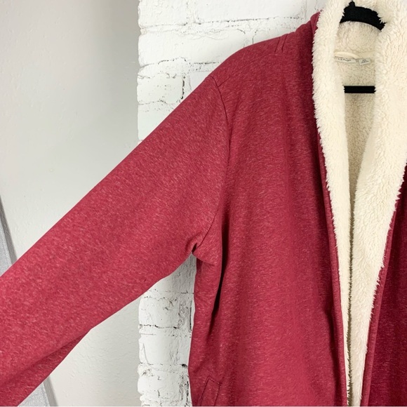 L.L. Bean 1912 Sherpa Fleece Lined Fuzzy Fur Open Front Cardigan Jacket 2X Plus - Picture 7 of 14